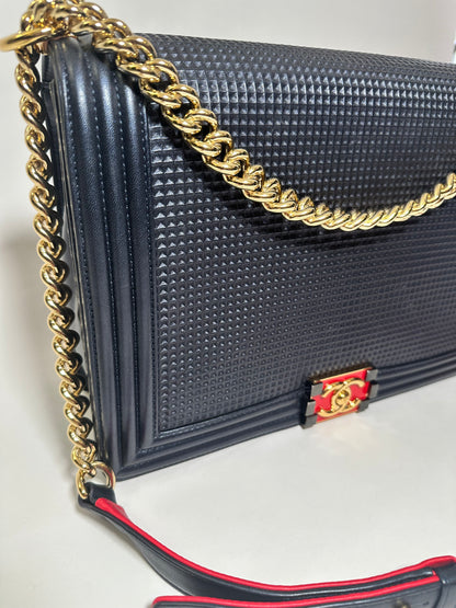 Chanel Boy Navy Blue Cube Bag